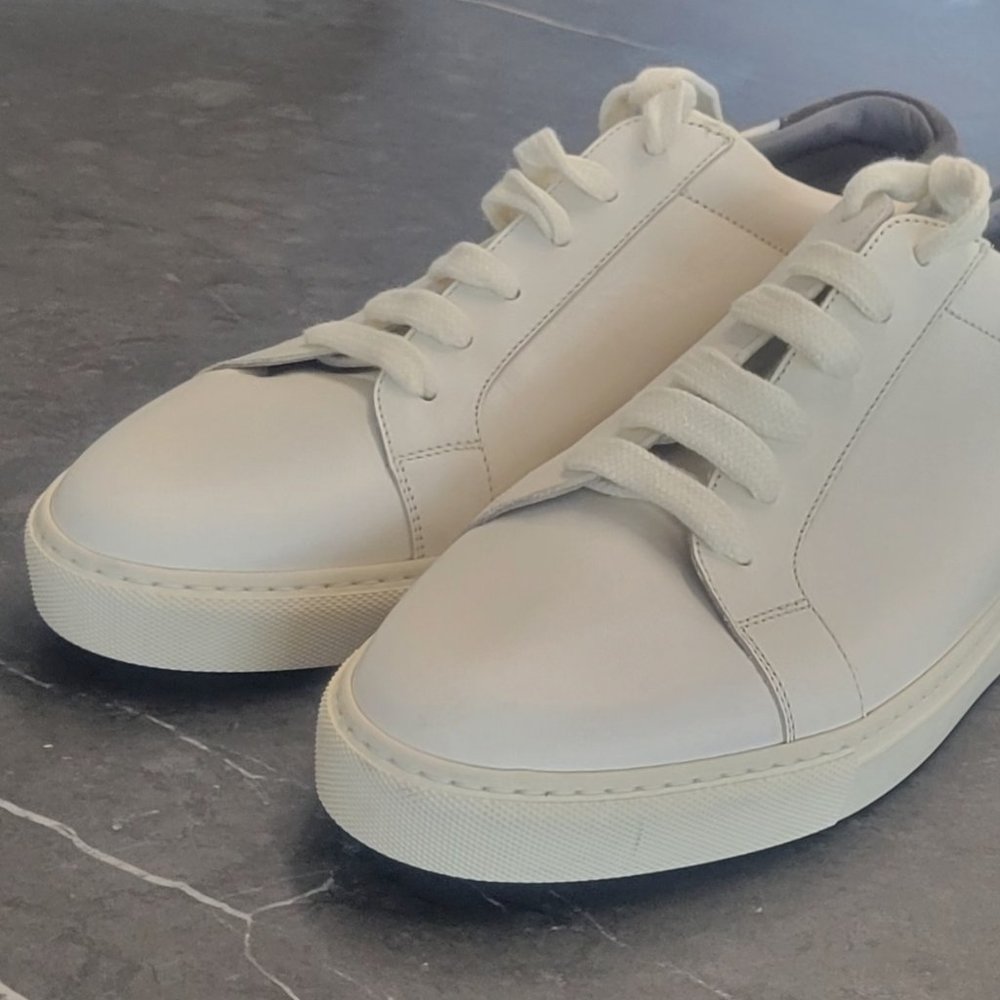 Brunello Cucinelli colorblock white sneakers NEW
